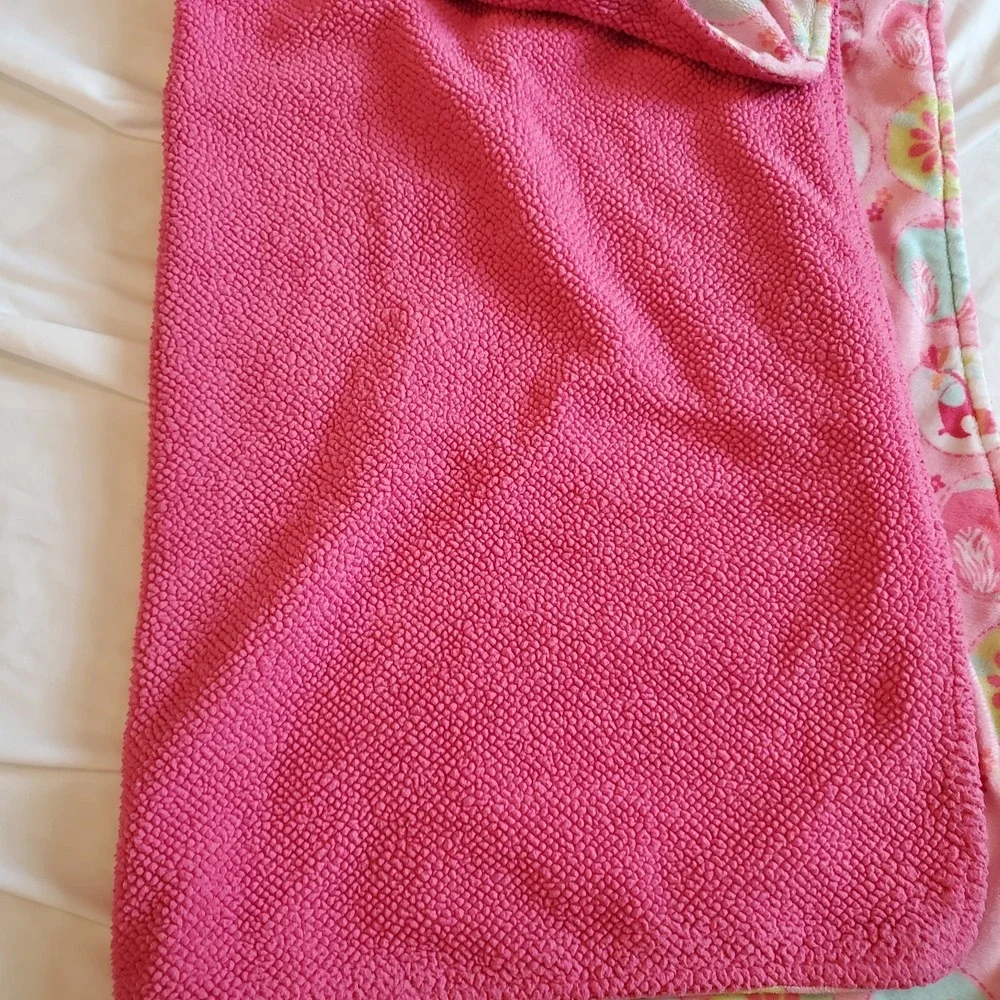 Garanimals Pink Baby Plush Blanket Sherpa‎ Toucan Circles Elephant Teal Orange
